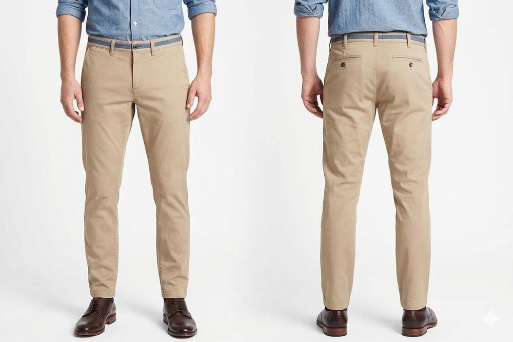 Express Skinny Stretch + 365 Comfort Men's Pants - 32W x 30L - Khaki
